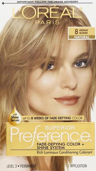 L'Oreal Paris Superior Preference Hair Color, 8 Medium Blonde
