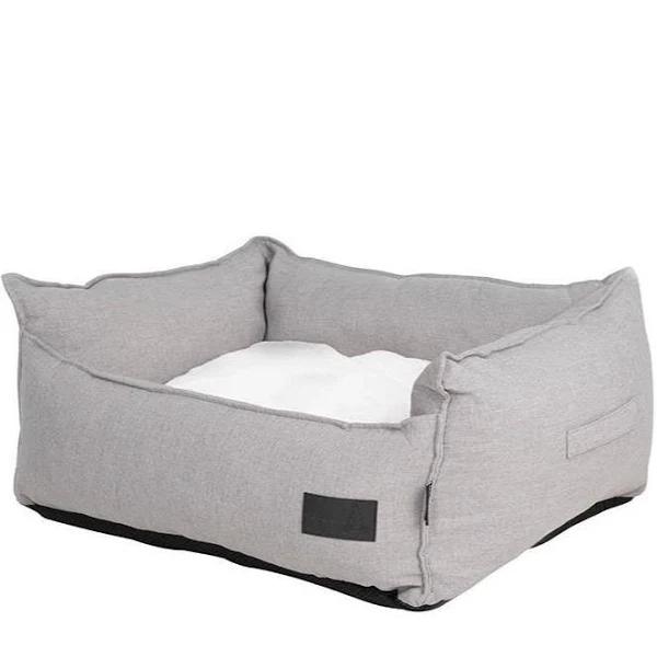 La Doggie Vita Linen Look Luxe Trim Stone High Side Bed with Removable Parts
