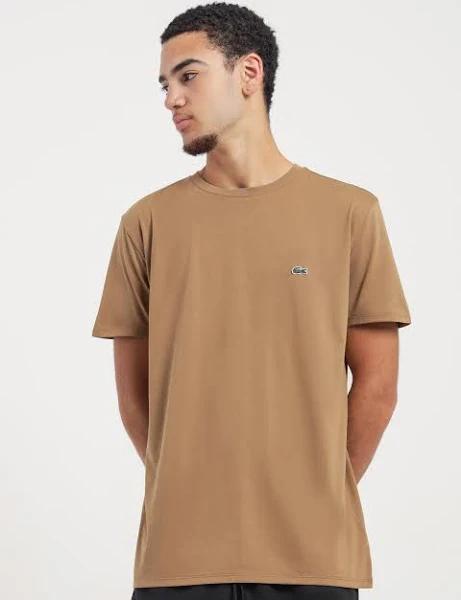 Lacoste - Classic Crew Neck Pima T-Shirt in Brown