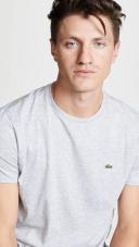 Lacoste Crew Neck Pima Cotton Jersey T-Shirt | Grey | Size L | East Dane