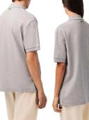 Lacoste Embroidered Crododile Polo Shirt, Size XL, Grey