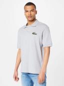Lacoste Embroidered Crododile Polo Shirt, Size XL, Grey