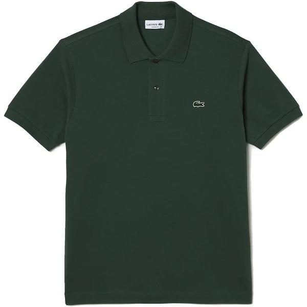 Lacoste L 12.12 Short Sleeve Polo Shirt Dark Green White - M