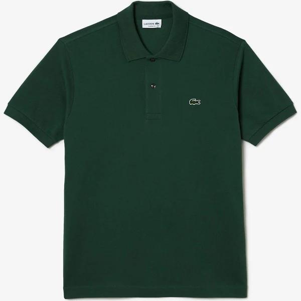 Lacoste L 12.12 Short Sleeve Polo Shirt Dark Green White - XS