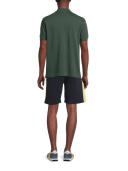 Lacoste L 12.12 Short Sleeve Polo Shirt Dark Green White - XXL