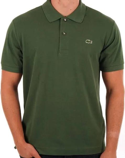 Lacoste L 12.12 Short Sleeve Polo Shirt Dark Green White - XXL