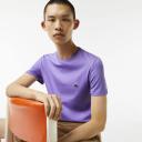 Lacoste Men's Crew Neck Pima Cotton Jersey T-Shirt Purple Size XS