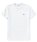 Lacoste Men's Crew Neck Pima Cotton Jersey T-Shirt (White, Size M)