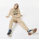 Lacoste Men's Loose Fit Crocodile Hooded Sweatshirt Beige 3XL