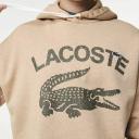 Lacoste Men's Loose Fit Crocodile Hooded Sweatshirt Beige 3XL