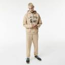 Lacoste Men's Loose Fit Crocodile Hooded Sweatshirt Beige 3XL