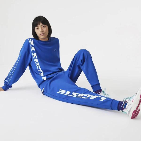 Lacoste Men's Slim Fit Oversized Branded Trackpants Blue Size L