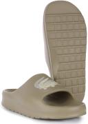 Lacoste Serve Slide 2.0 in Khaki Grey for Women | Rubber Sandals