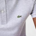 Lacoste Slim Fit Short Sleeve Polo Shirt Light Grey - XL