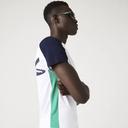 Lacoste Technical Poly T-Shirt in White/Navy White L