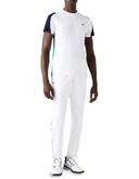 Lacoste Technical Poly T-Shirt in White/Navy White L