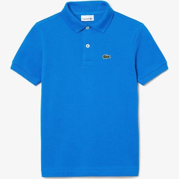 Lacoste Teen Blue Cotton Crocodile Polo Shirt