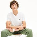 Lacoste White V-Neck T-Shirt