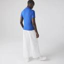 Lacoste Women's Slim Fit Stretch Cotton Piqué Polo Shirt Blue M-L