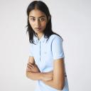 Lacoste Women's Slim Fit Stretch Cotton Piqué Polo Shirt Blue Size S