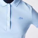 Lacoste Women's Slim Fit Stretch Cotton Piqué Polo Shirt Blue Size XS
