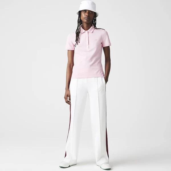 Lacoste Women's Slim Fit Stretch Cotton Piqué Polo Shirt Pink Size M
