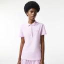 Lacoste Women's Slim Fit Stretch Cotton Piqué Polo Shirt Pink Size S