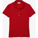 Lacoste Women's Slim Fit Stretch Cotton Piqué Polo Shirt Red Size L