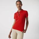 Lacoste Women's Slim Fit Stretch Cotton Piqué Polo Shirt Red Size L