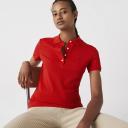 Lacoste Women's Slim Fit Stretch Cotton Piqué Polo Shirt Red Size L