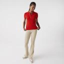 Lacoste Women's Slim Fit Stretch Cotton Piqué Polo Shirt Red Size L