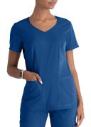 Ladies Carly Scrub Top 2XL-3XL 2XL / 08 New Royal