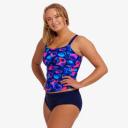 Ladies Scoop Neck Tankini Top Liquid Lights