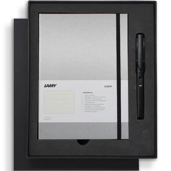 Lamy: A5 Hardcover Notebook Fountain Pen Gift Set - Black