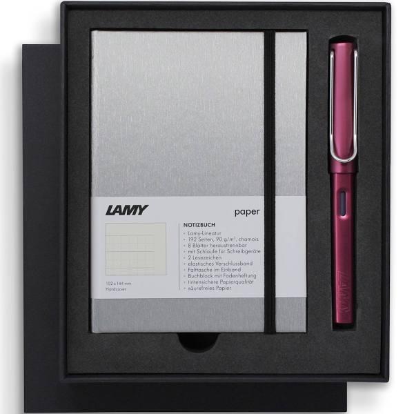 Lamy: A6 Hardcover Notebook Fountain Pen Gift Set - Blk/Purple