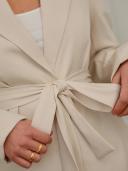 Lapel Collar Open Front Blazer & Suit Trousers,XS