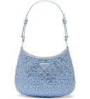 Large Leather Shoulder Bag with Topstitching