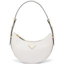 Large Leather Shoulder Bag with Topstitching