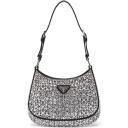 Large Leather Shoulder Bag with Topstitching