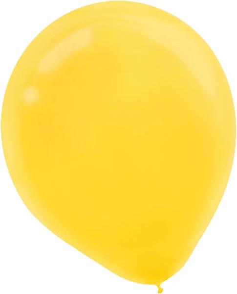 Latex Balloons 12cm 50 Pack Yellow Sunshine