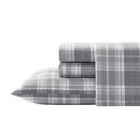 Laura Ashley Home Dove Gray Crestwood Cotton Flannel Sheet Set Twin