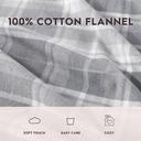 Laura Ashley Home Dove Gray Crestwood Cotton Flannel Sheet Set Twin