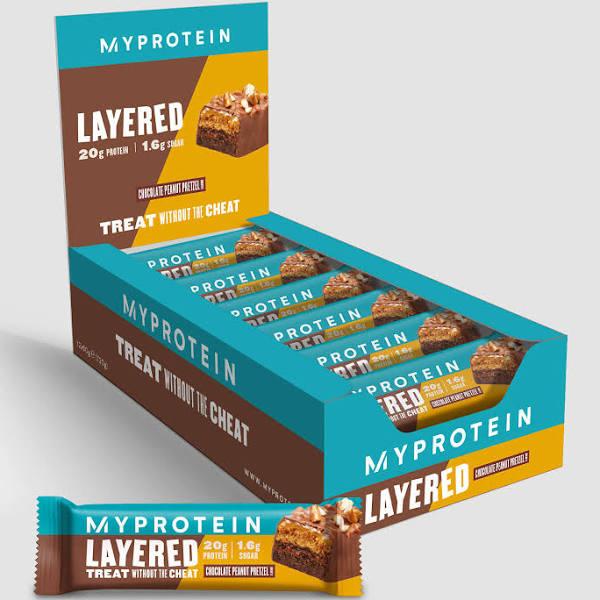 Layered Protein Bar - 12Bars - Peanut Pretzel