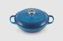 Le Creuset Cast Iron Shallow Casserole 26cm / 2.2L - Marseille Blue