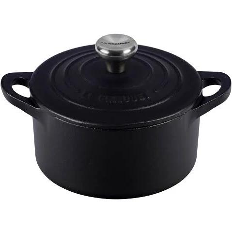 Le Creuset Enameled Cast Iron Mini Cocotte, 1/3 qt., Black