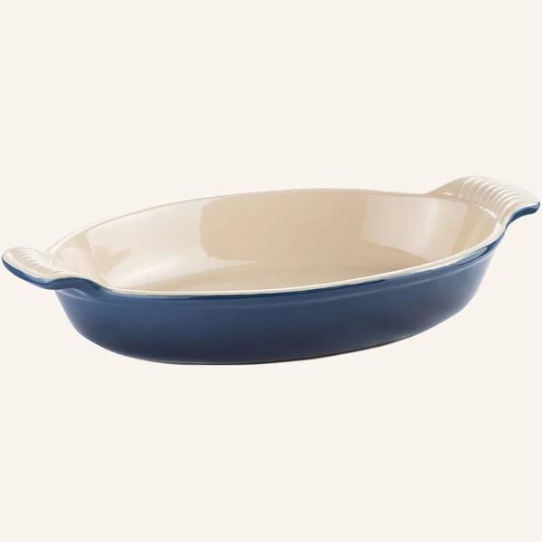 Le Creuset Heritage Oval Dish Ink Blue 28cm