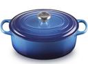Le Creuset Signature Cast-Iron Coastal Blue Oval Dutch Oven, 4.7 L