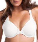 Leading Lady Bra White Seamless Front-Closure Racerback T-Shirt Bra 44D