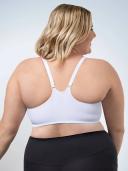 Leading Lady Bra White Seamless Front-Closure Racerback T-Shirt Bra 44D