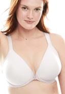 Leading Lady Bra White Seamless Front-Closure Racerback T-Shirt Bra 46A